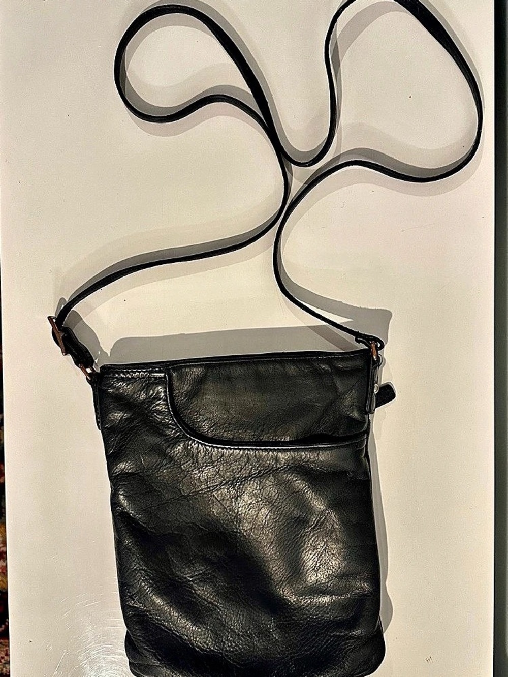 Classic Margot Black Genuine Leather Crossbody Bag Y2K